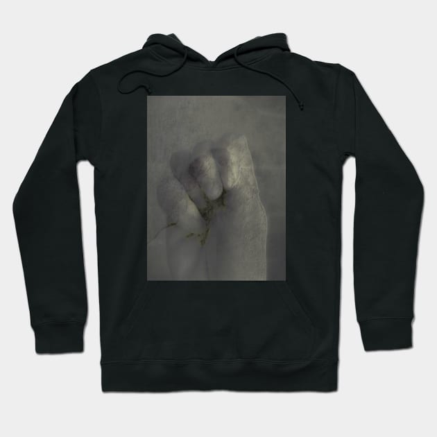 Digital collage and special processing. Clenched palm. Calm and soft. Like some fog, medieval. Hoodie by 234TeeUser234